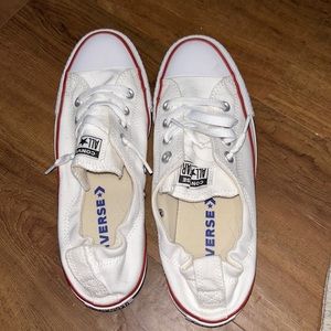 White ankle Converse.